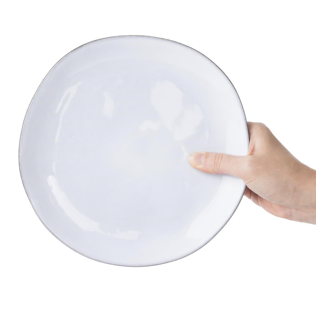 Olympia Raw Recycled Clay Coupe Plates Charcoal 220mm (6 Pack)