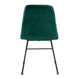 Harland Side Chairs Leather Vintage Blue (2 Pack)
