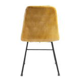 Harland Side Chairs Leather Vintage Gold (2 Pack)