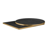 Omega Round Laminate Table Top Black Marble 700mm