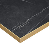 Omega Square Laminate Table Top Black Marble 600x600mm