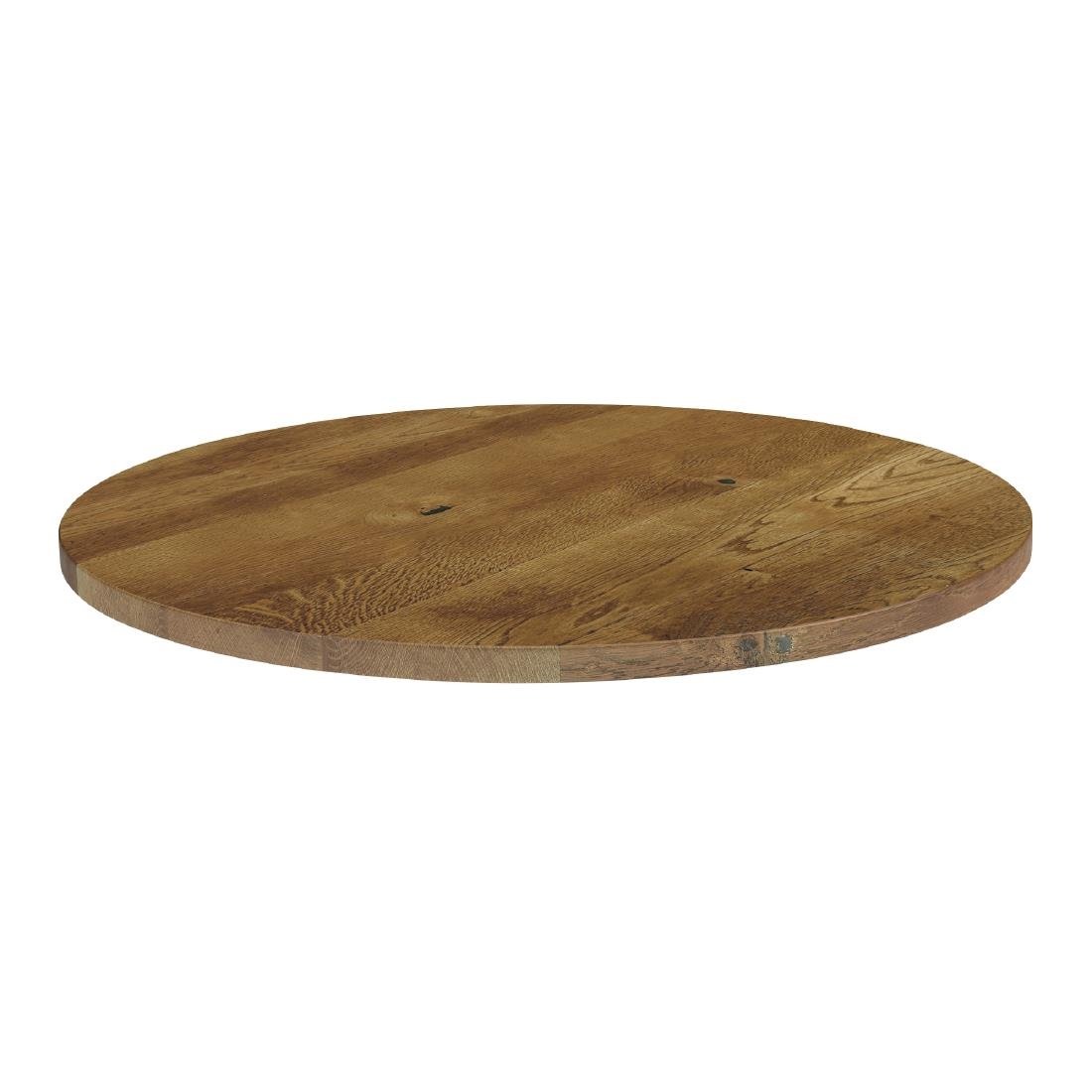 Solid Oak Natural Round Table Top 750mm