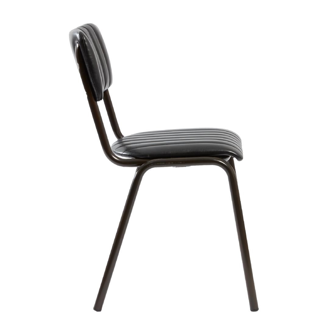 Tavo Stacking Side Chairs Vintage Black (2 Pack)