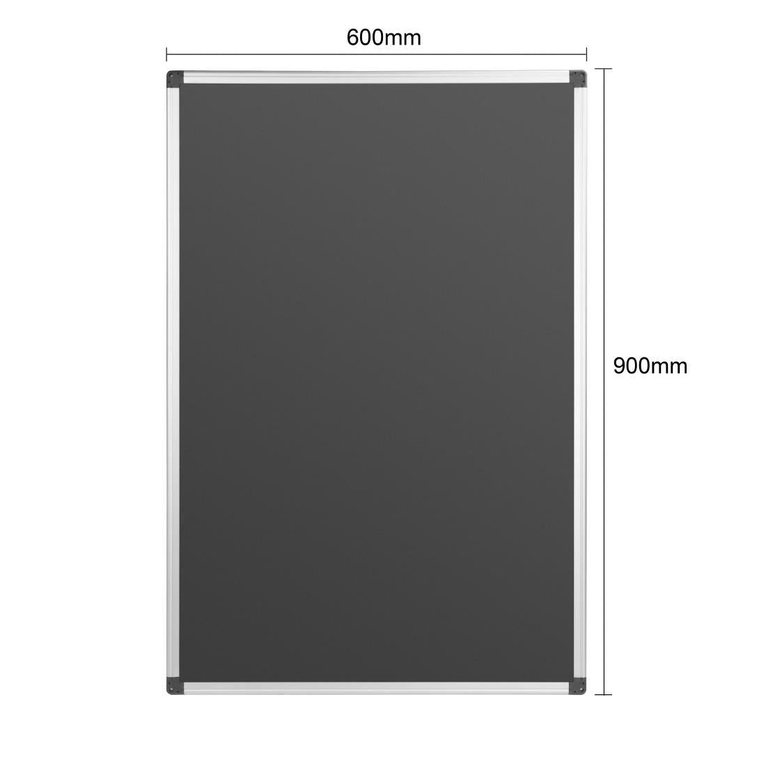 Olympia Black Magnetic Board 600x900mm