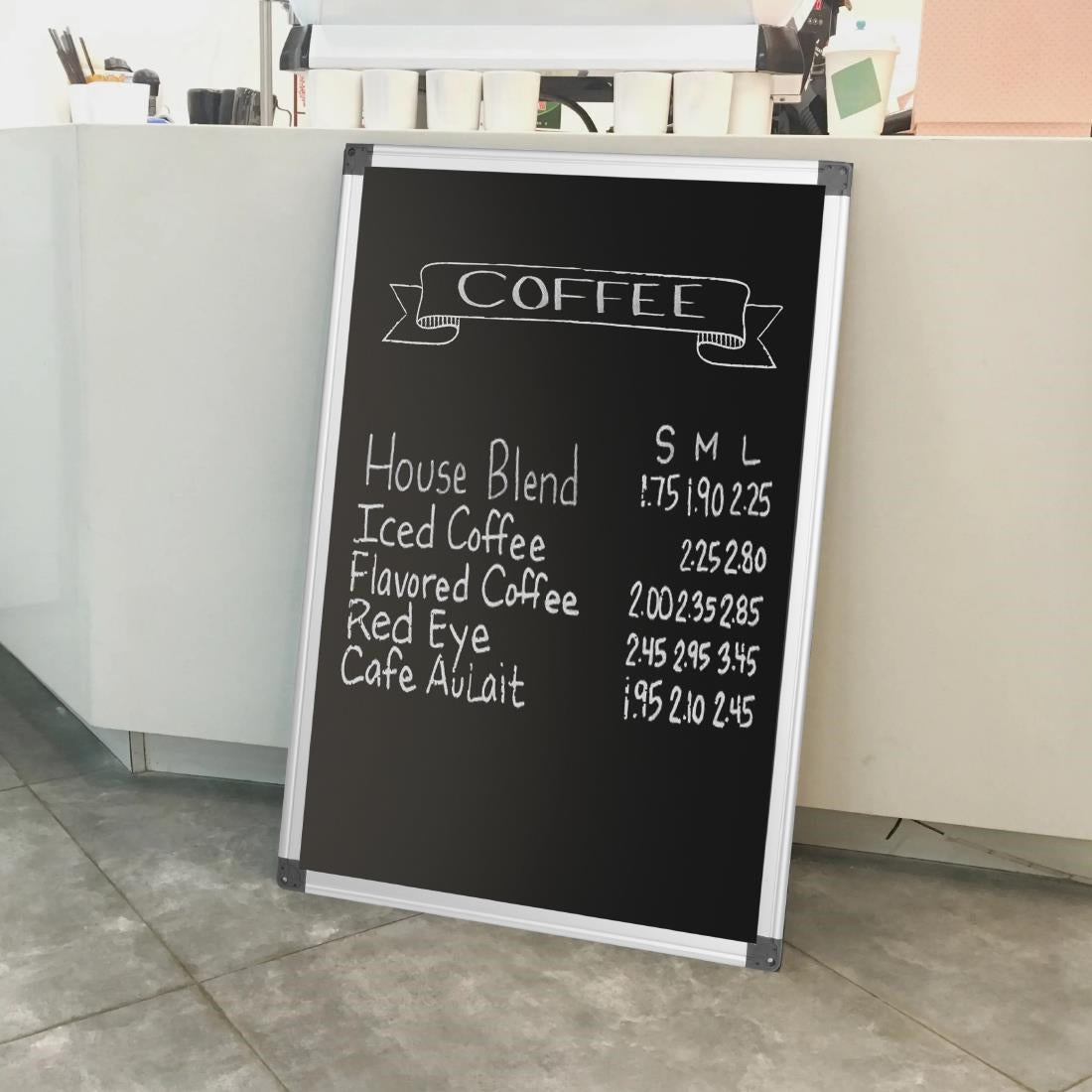 Olympia Black Magnetic Board 600x900mm