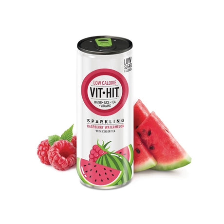 VITHIT Sparkling Raspberry & Watermelon Vitamin Water 330ml (12 Pack)