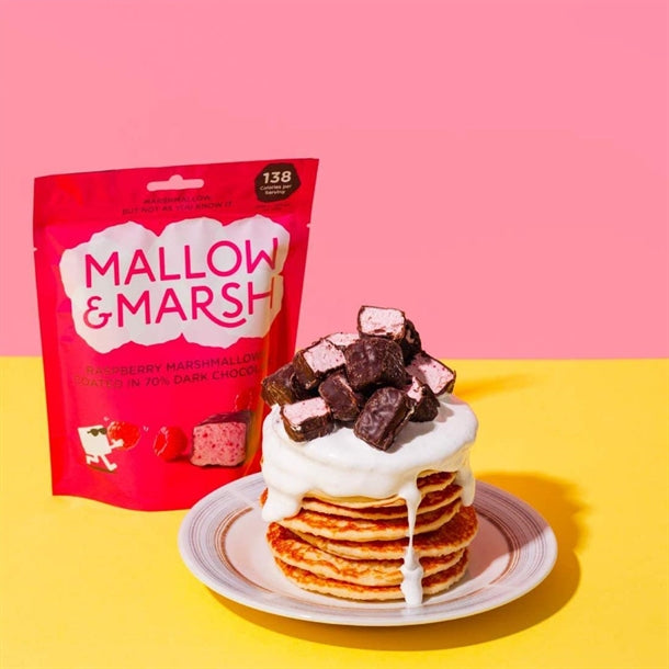 Mallow & Marsh Raspberry Marshmallow Pouches 100g (Pack of 6)