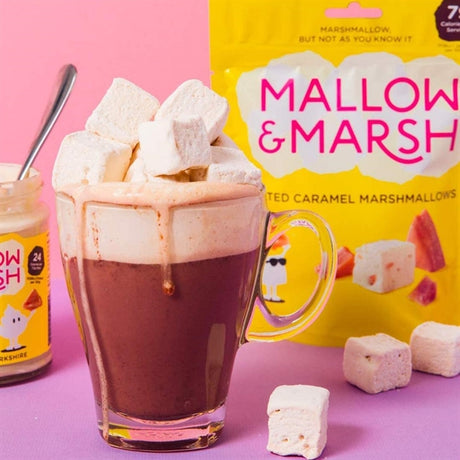 Mallow & Marsh Salted Caramel Marshmallow Pouches 100g (Pack of 6)