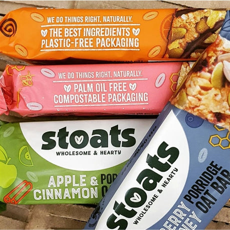 Stoats Apple & Cinnamon Oat Bars 42g (Pack of 24)