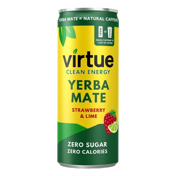 Virtue Yerba Mate - Strawberry & Lime 250ml (Pack of 12)