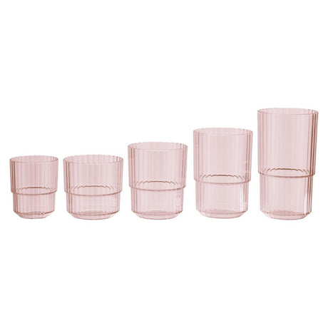 APS Linea Light Pink Drinking Cups 300ml (48 Pack)