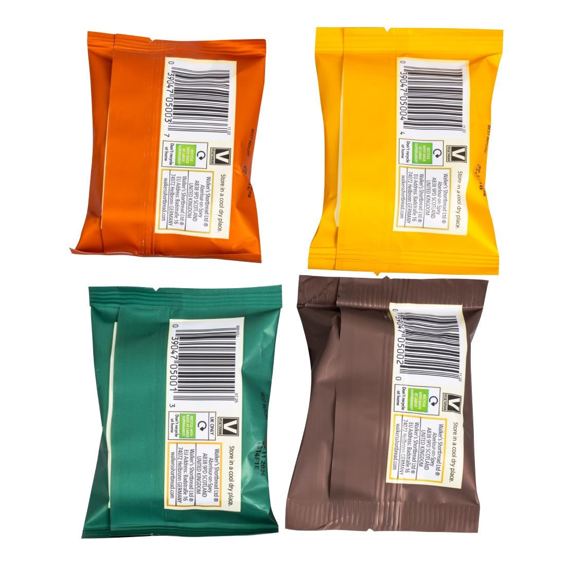 Walkers Mini Pack Assorted Biscuits (100 Pack)