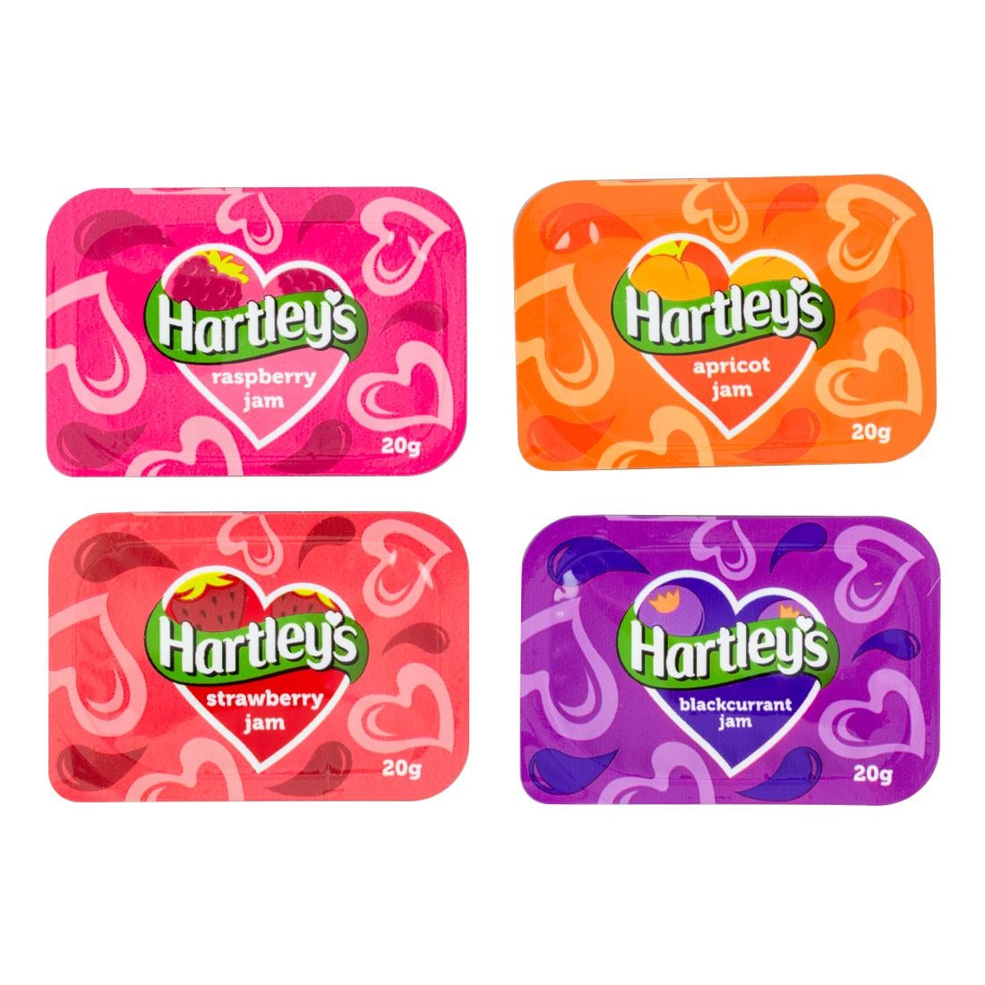 Hartley's Assorted Fruit Jams 20g (100 Pack)
