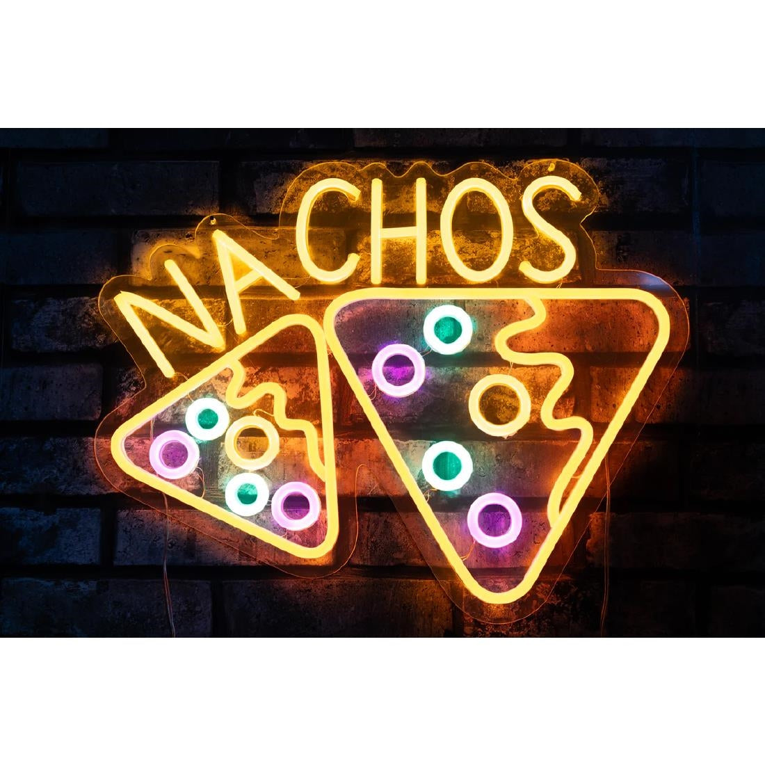 A1 Equipment Nachos Neon Style LED Light-up Sign A7695