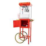 A1 Equipment 8oz Popcorn Machine with Cart Red