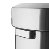 Bolero Brushed Steel Bin with Open Top Lid 70Ltr