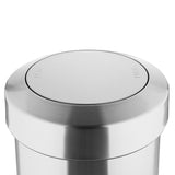 Bolero Bin with Swing Lid Brushed Steel 70Ltr