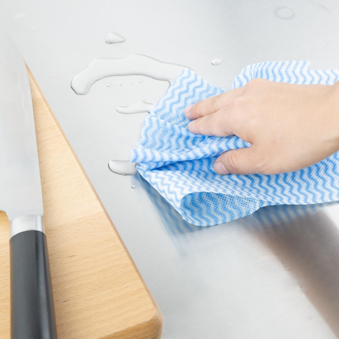 Jantex Green Compostable Cleaning Cloth Blue (200 Pack)