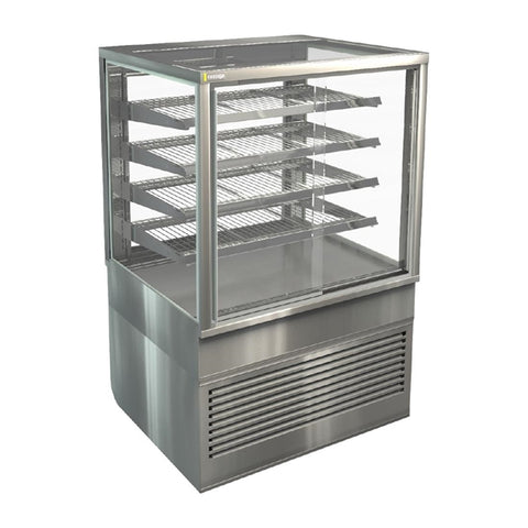 Cossiga Heated Freestanding Multideck Display w/Sliding Front & Rear Doors 900mm