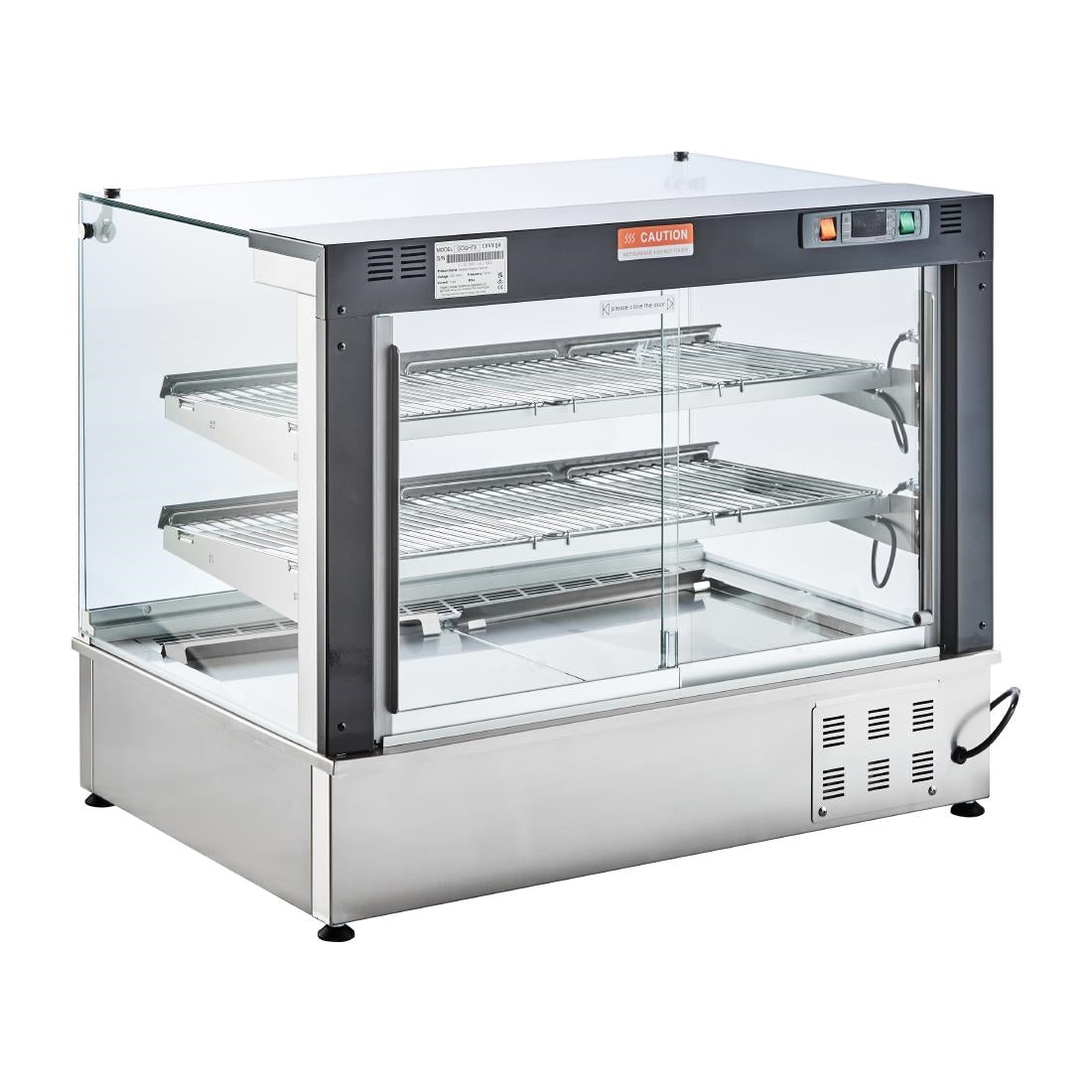 Cossiga Tower GOG Heated Countertop Display Single Glass Top and Doors 900mm