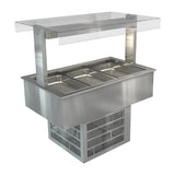 Cossiga Linear Series Drop-in Refrigerated Well w/Flat Top Sneeze Guard 1145mm