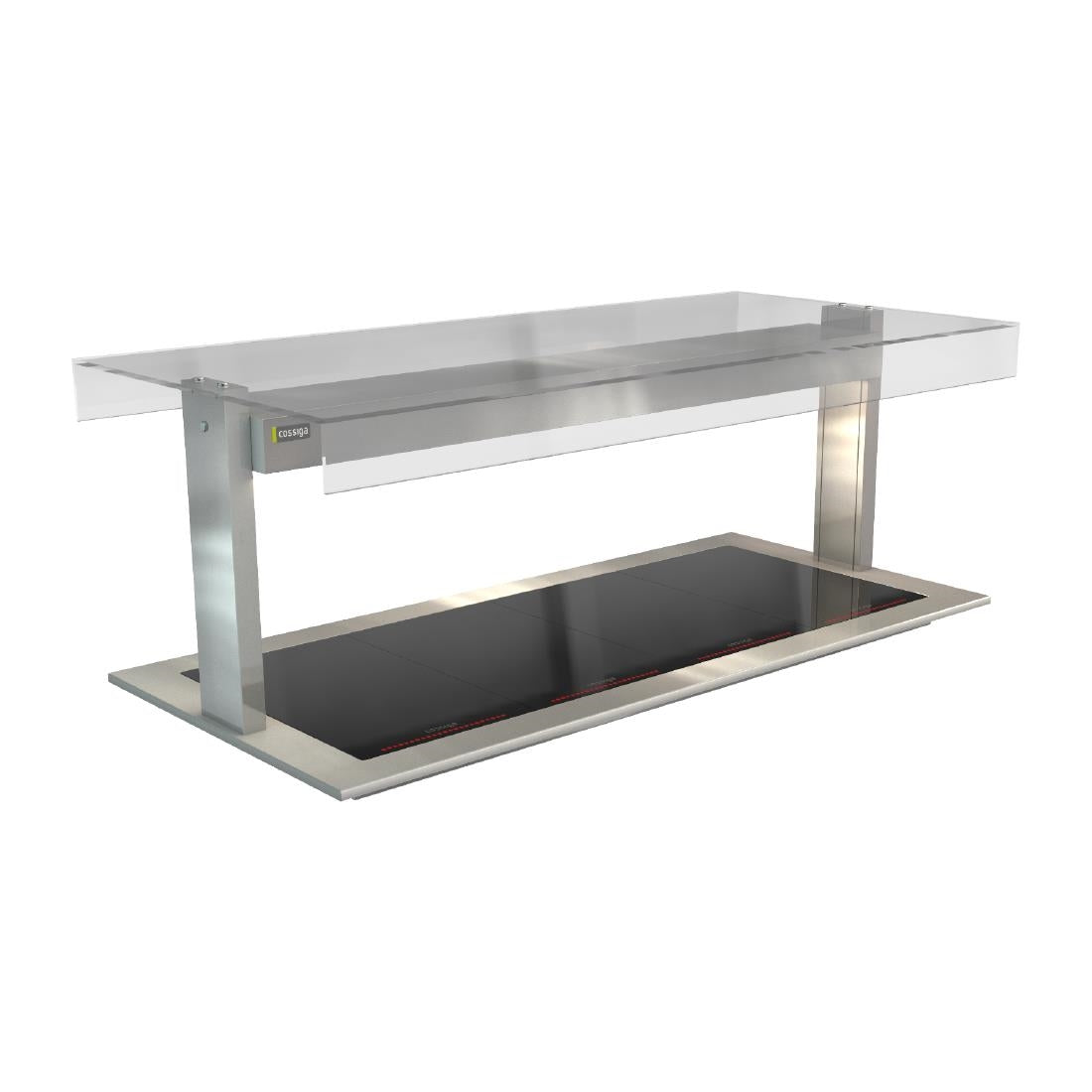 Cossiga Linear Series Drop-in Ceramic Glass HotPlates Flat Top Sneeze Guard 1485mm