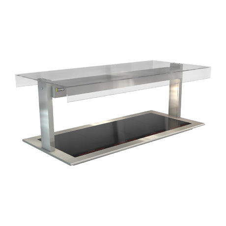 Cossiga Linear Series Drop-in Ceramic Glass HotPlates Flat Top Sneeze Guard 1485mm