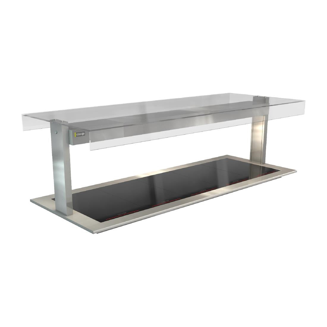 Cossiga Linear Series Drop-in Ceramic Glass HotPlates Flat Top Sneeze Guard 1825mm