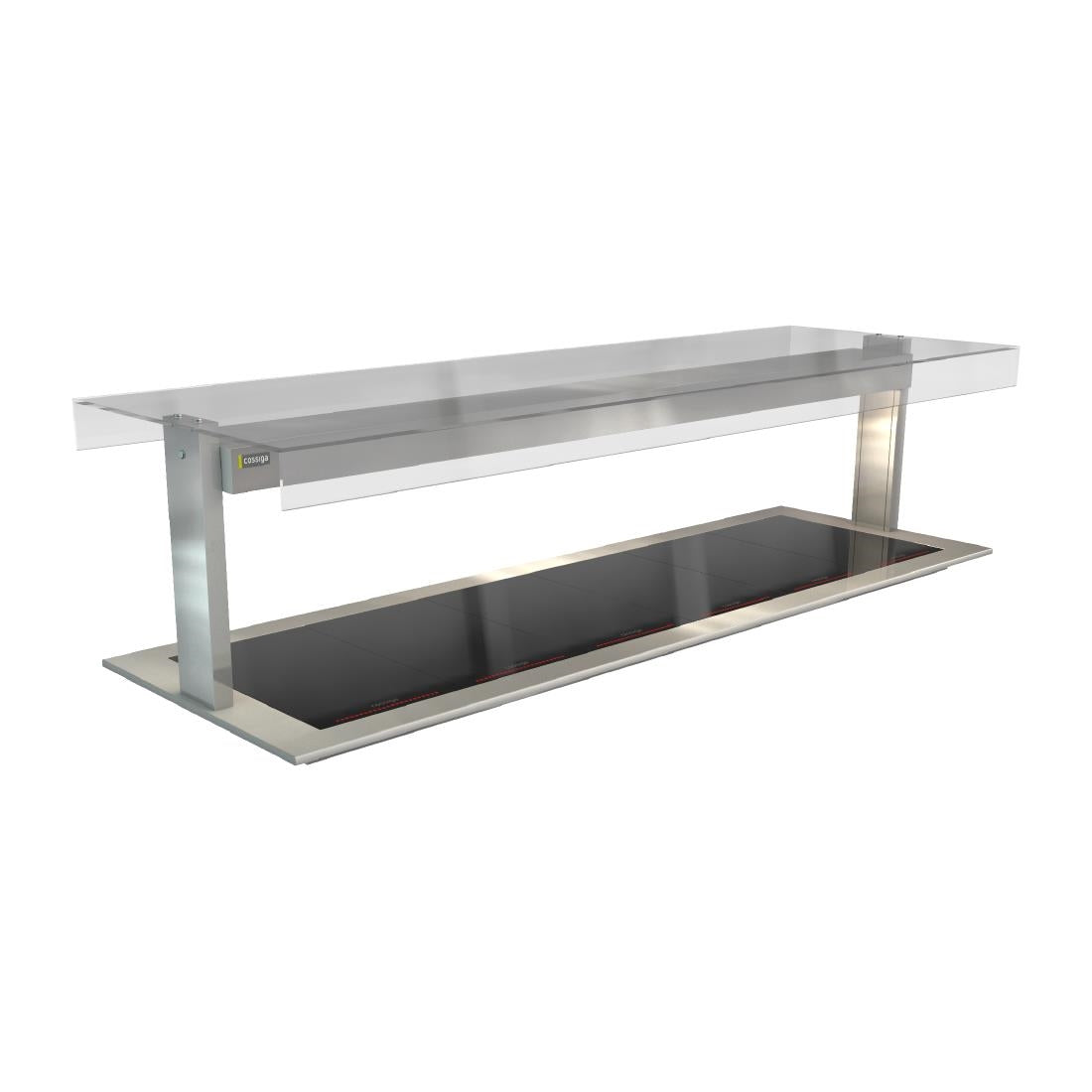 Cossiga Linear Series Drop-in Ceramic Glass HotPlates Flat Top Sneeze Guard 2165mm