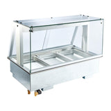 Cossiga Linear Series Drop-in Bain Marie 3x1/1GN w/Square Glass Assisted Service 1145mm