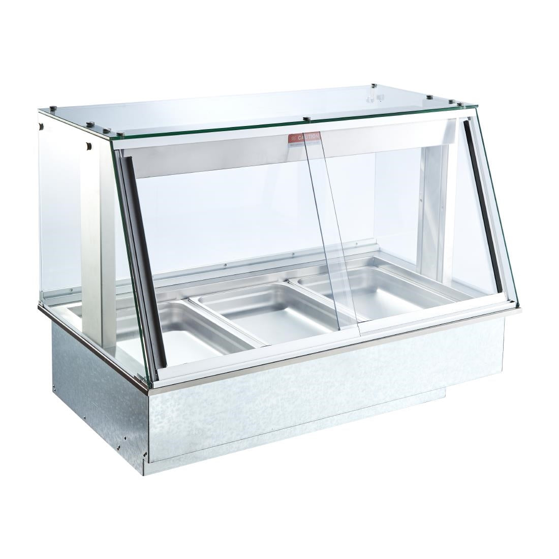 Cossiga Linear Series Drop-in Bain Marie 3x1/1GN w/Square Glass Assisted Service 1145mm
