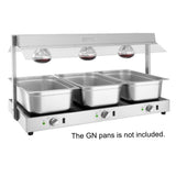 Buffalo Food Warmer with Gantry 3x GN 1/1