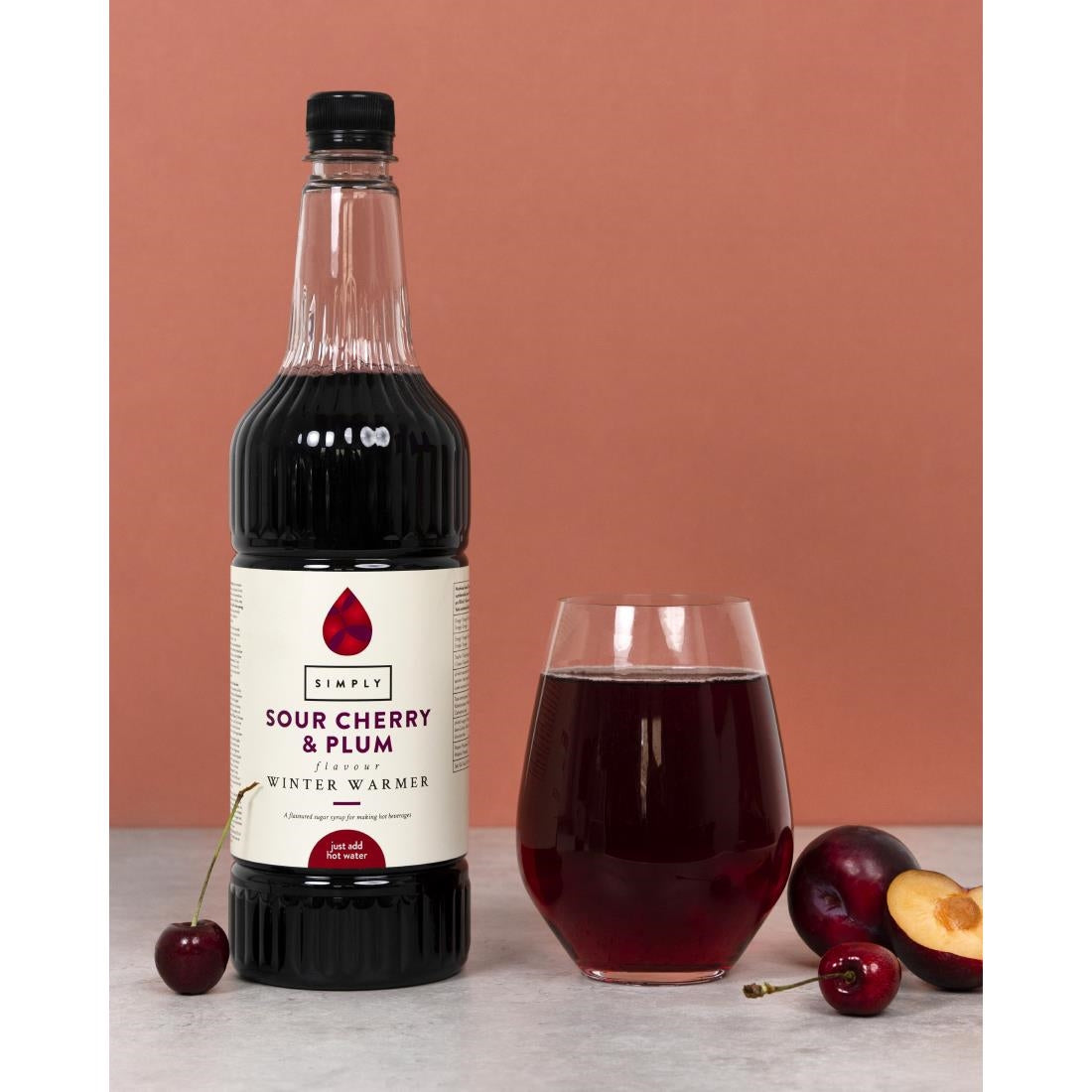 Simply Winter Warmer Sour Cherry & Plum Syrup 1Ltr