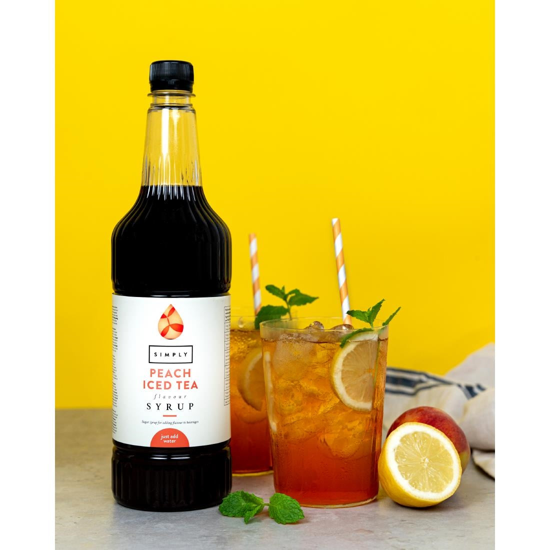 Simply Peach Iced Tea Syrup 1Ltr