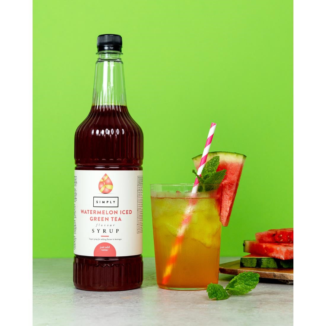 Simply Watermelon Iced Green Tea Syrup 1Ltr