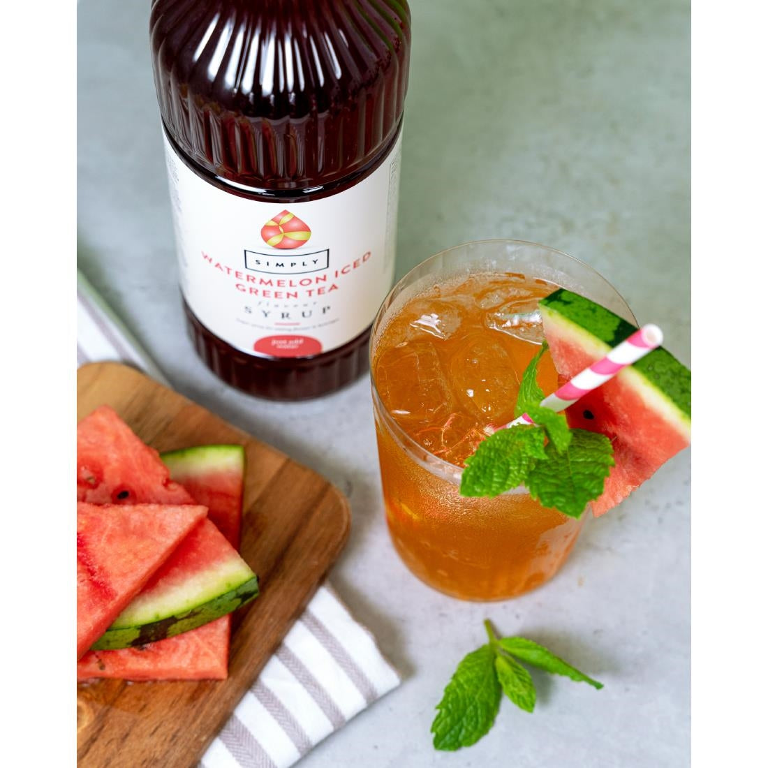 Simply Watermelon Iced Green Tea Syrup 1Ltr