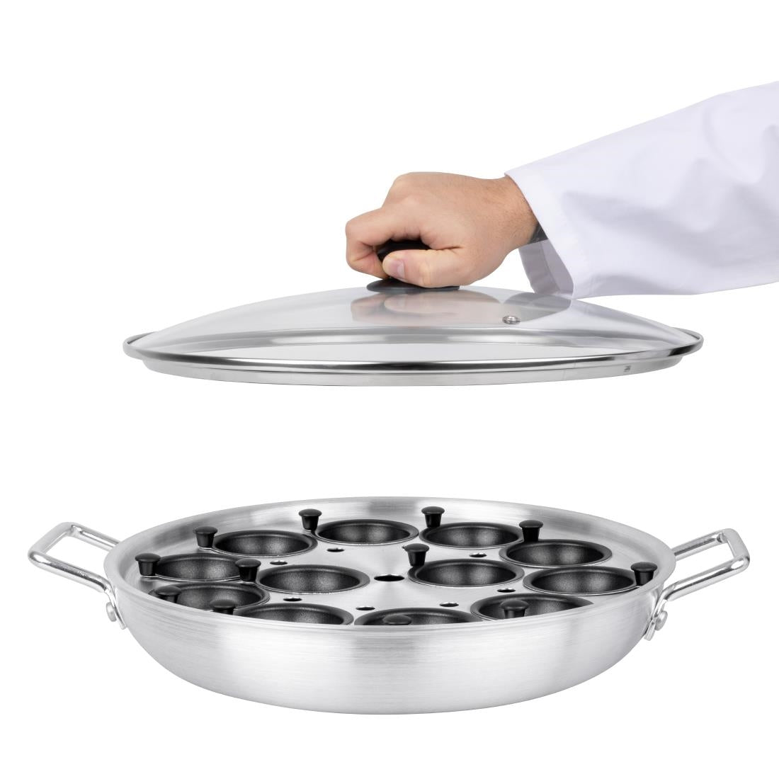 Vogue Aluminium Egg Poacher 35cm