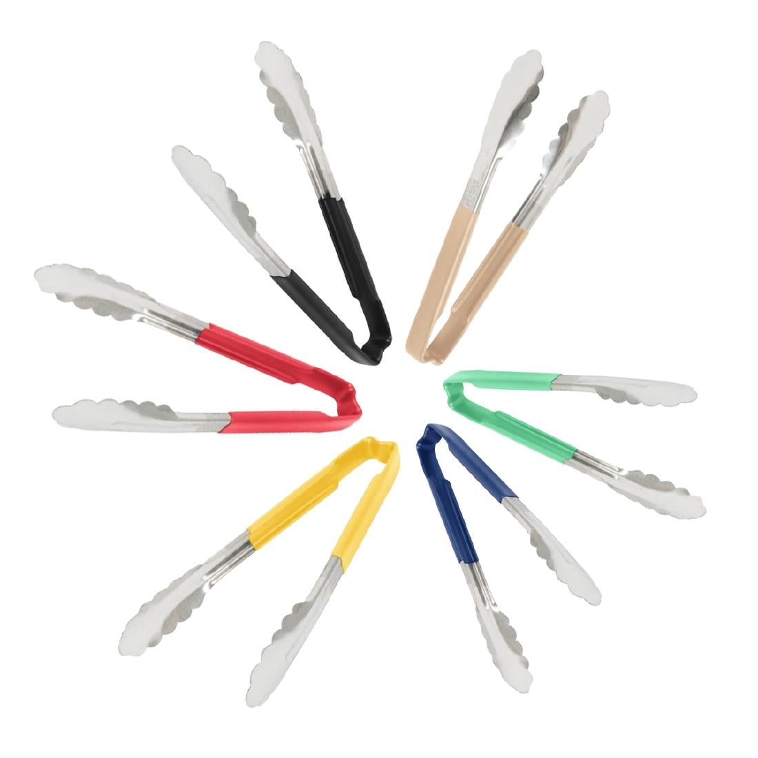 Vollrath Multi-coloured Utility Tongs Set 9.5"