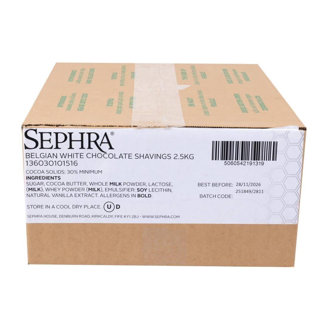 Sephra White Chocolate Shavings 2.5kg