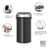 Brabantia Touch Bin Matt Black 60Ltr