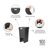 Brabantia Pedal Bin Dark Grey 10Ltr