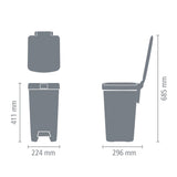 Brabantia StepUp Pedal Bin Jade Green 16Ltr