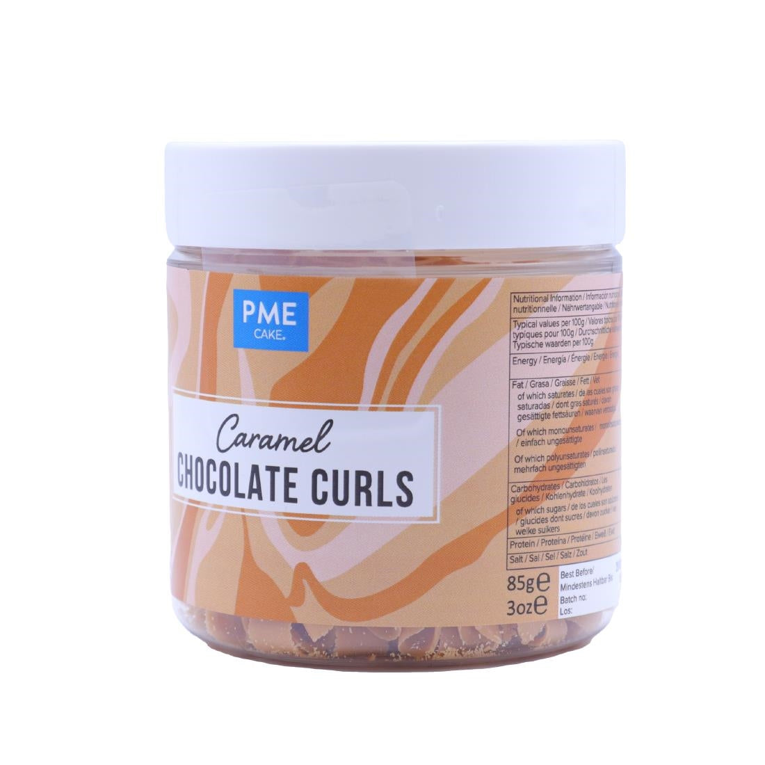 PME Chocolate Curls Caramel 85g