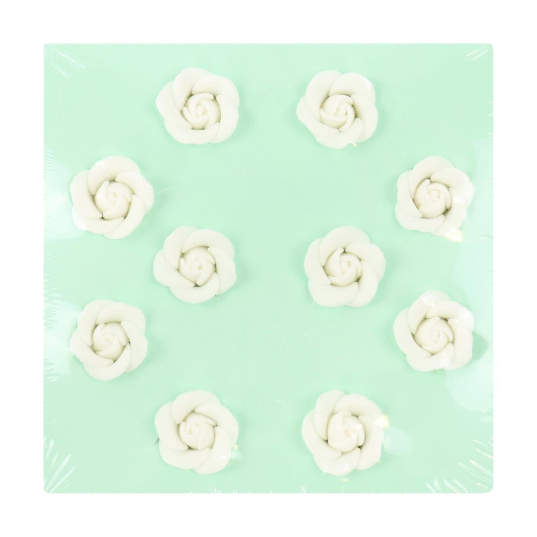 PME White Sugar Roses 25mm (10 Pack)