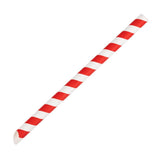 Fiesta Compostable Bubble Tea Straws Red & White 210mm (150 Pack)