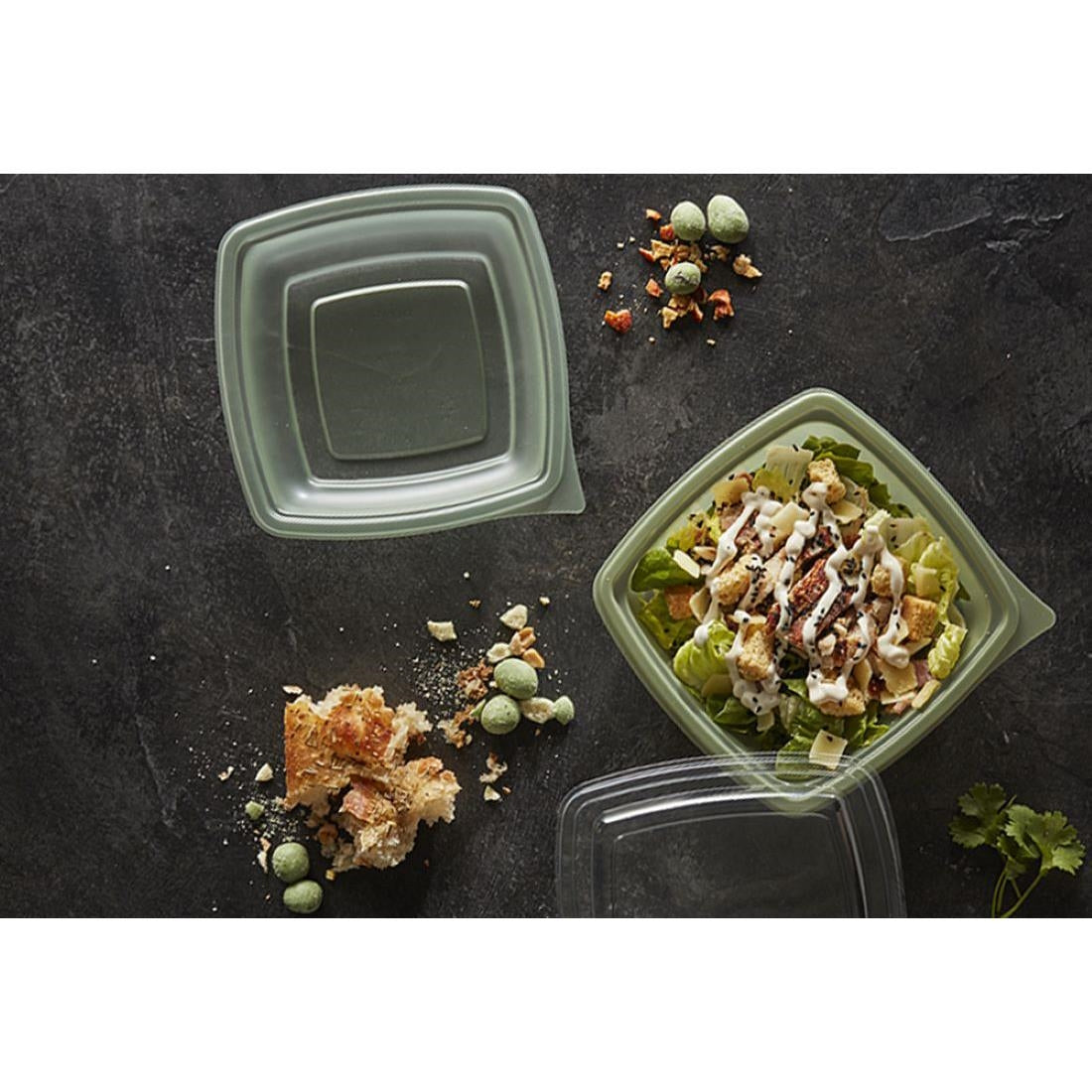 Plaza Evolve Square Takeaway Food Bowls 375ml (600 Pack)