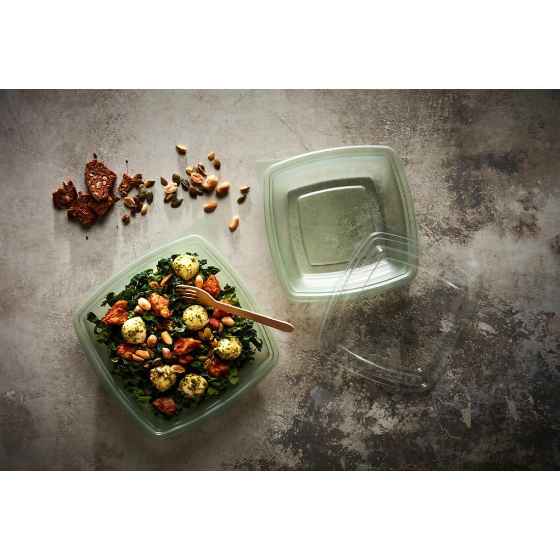 Plaza Evolve Square Takeaway Food Bowls 375ml (600 Pack)