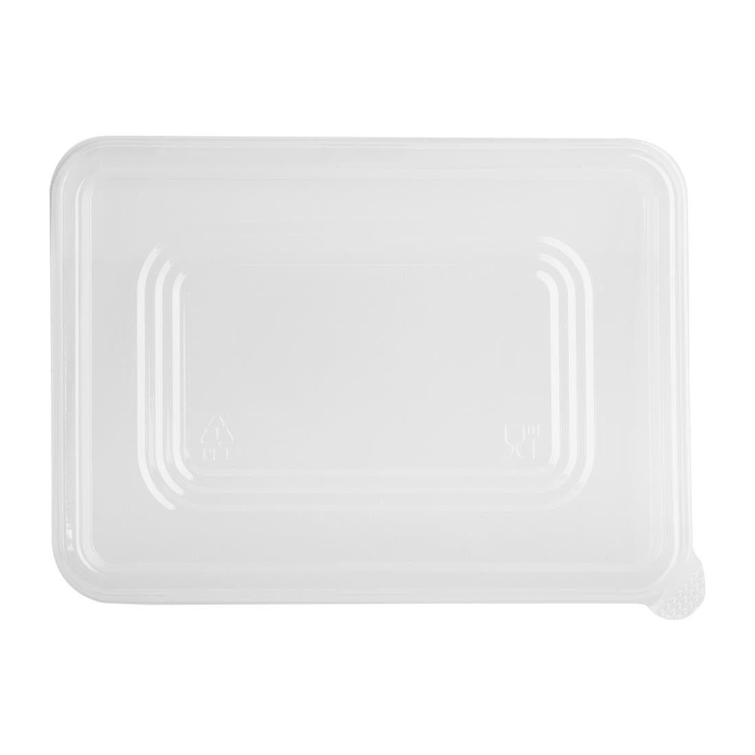 Fiesta Recyclable PET Lids for Bagasse Container Bases (100 Pack)