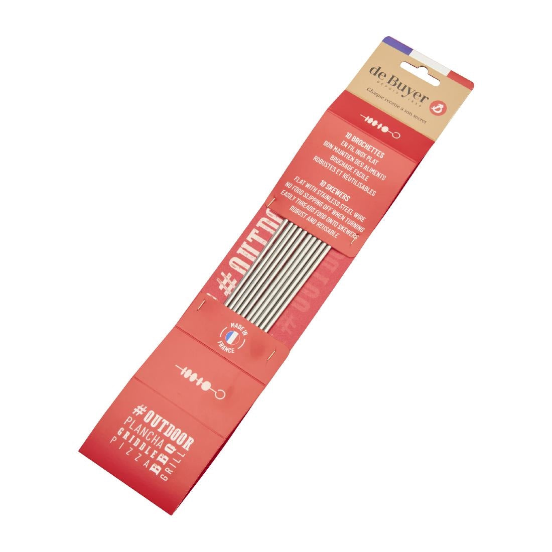 De Buyer Stainless Steel Skewers 250mm (10 Pack)