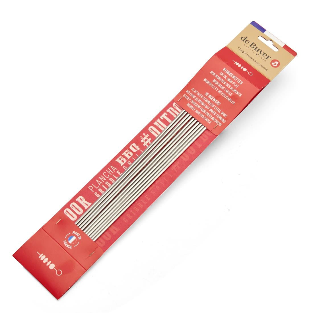 De Buyer Stainless Steel Skewers 350mm (10 Pack)